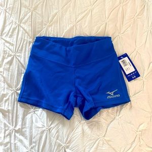 Small Blue Mizuno Spandex Shorts with 3.5” Inseam